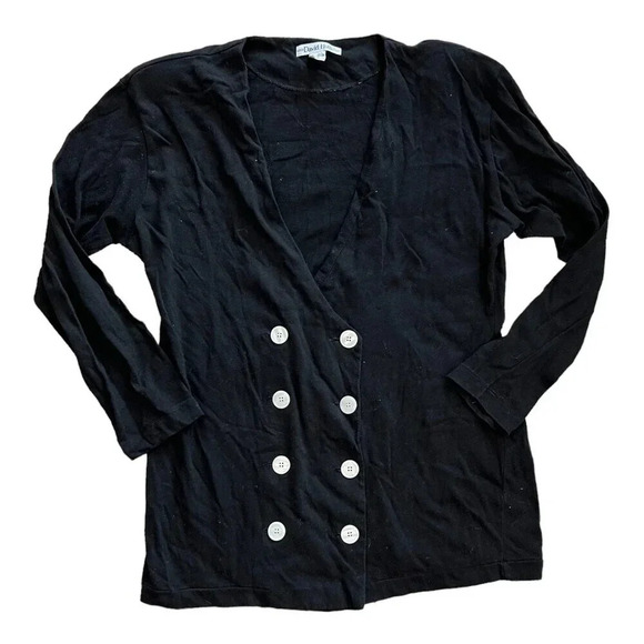 David Hollis Black Military Button Up Tee L - Picture 1 of 3